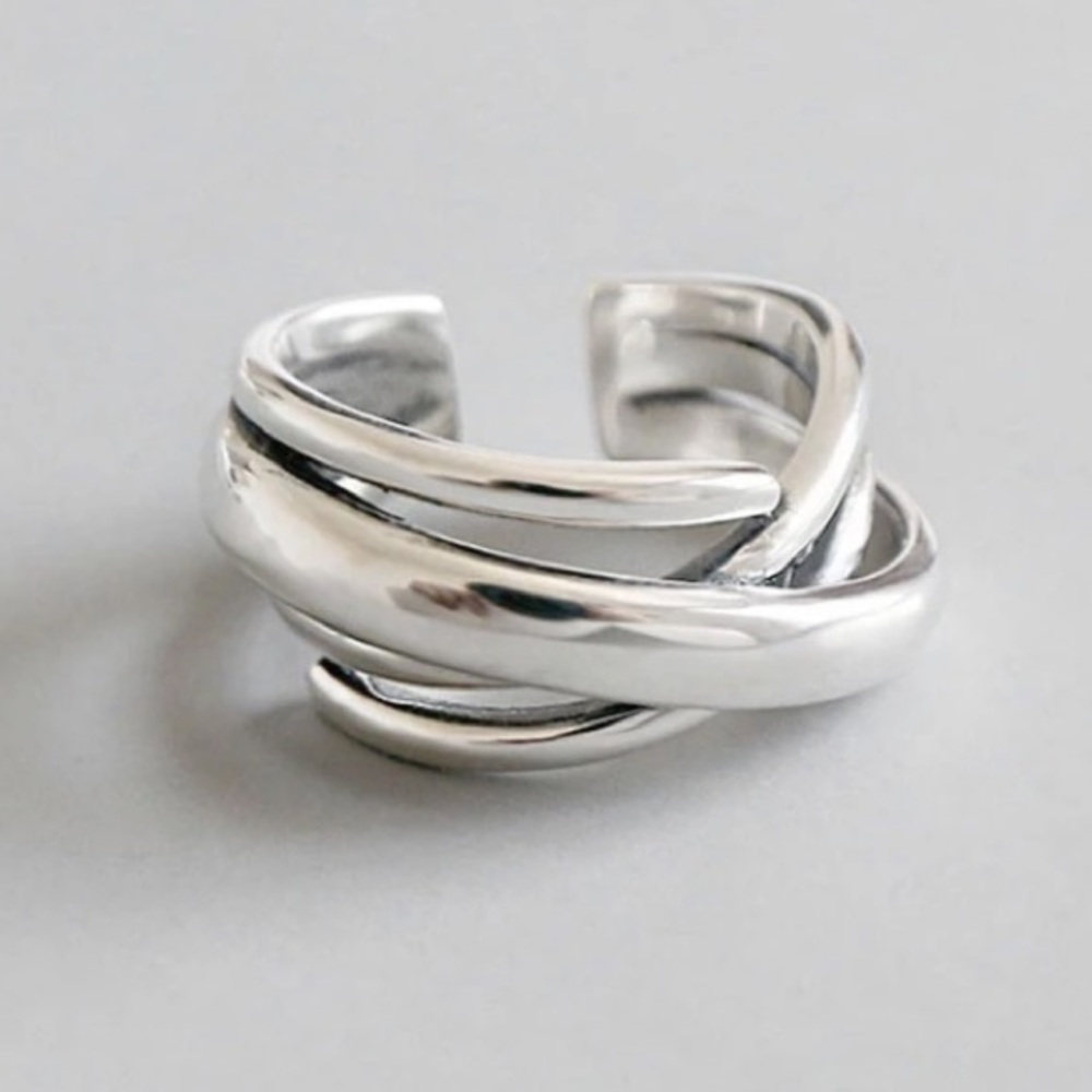 ♾Insta sterling silver geometric ring - Picture 2 of 6